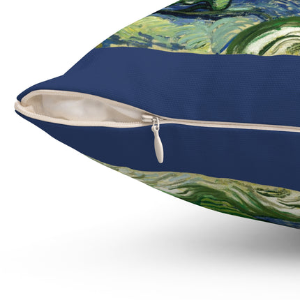 Olive Trees by Vincent Van Gogh Spun Polyester Square Pillow