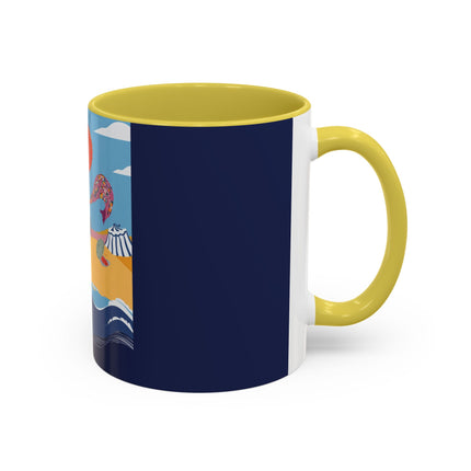 Beachside Promenade Colorful Mugs – Chic Summer Stroll & Coastal Glamour