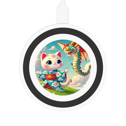 Geisha Kitten and the Dragon Kite Quake Wireless Charging Pad
