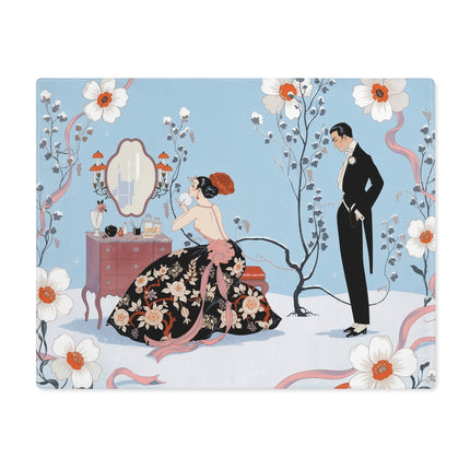 🌸🎄 The Christmas Dressing Room Placemat – Art Deco Holiday Romance