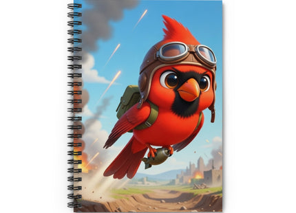 Cardinal Dive Bomber Spiral Notebook - Ruled Line