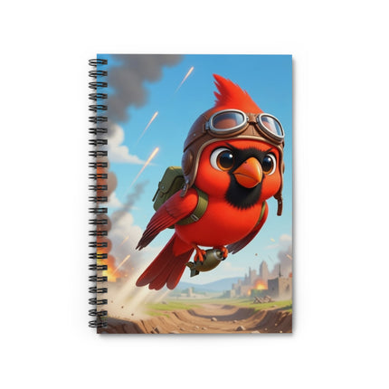 Cardinal Dive Bomber Spiral Notebook - Ruled Line