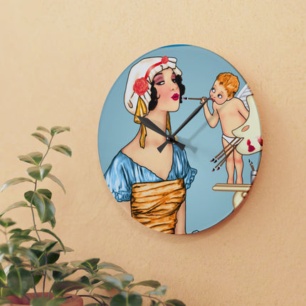 The Enchanting Painter Acrylic Wall Clock