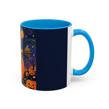 🧙‍♀️🎃 The Witch Of Pumpkin Moon Hollow Colorful Mug – Whimsical Halloween Magic