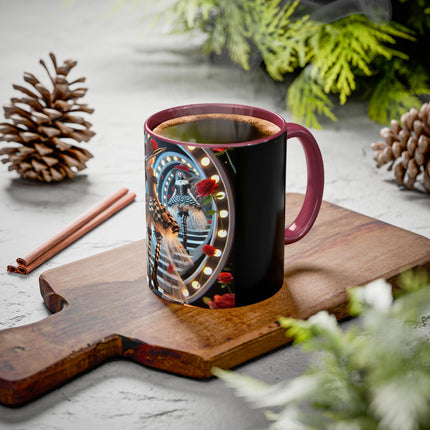 Halloween Witch Through the Mirror Colorful Mugs (11oz, 15oz)