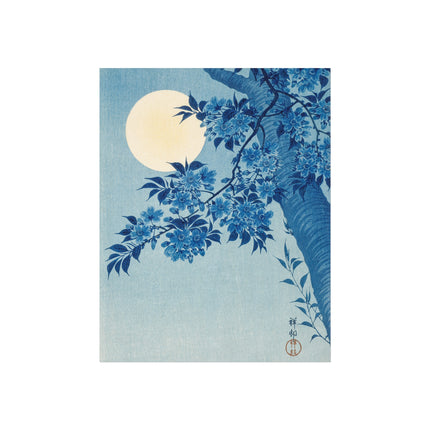 Blossoming Cherry on a Moonlit Night by Ohara Koson Fine Art Posters