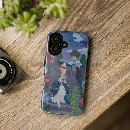 🦚🌸 The Peacock Garden Terrace Phone Case – Art Deco Floral Elegance