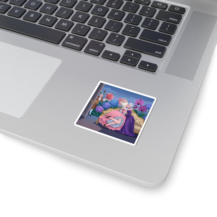 🌹💜 The Secret Embrace Kiss-Cut Stickers – Art Deco Floral Romance