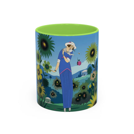 The Secret Language Of Flowers Colorful Mugs – Art Deco Botanical Elegance