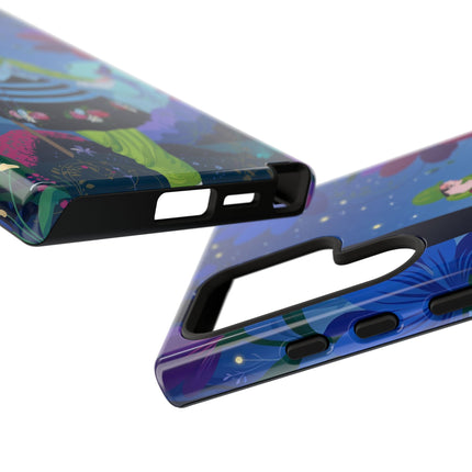 🌸🐦 The Lady Of The Midnight Bird Garden Phone Case – Art Deco Floral Fantasy