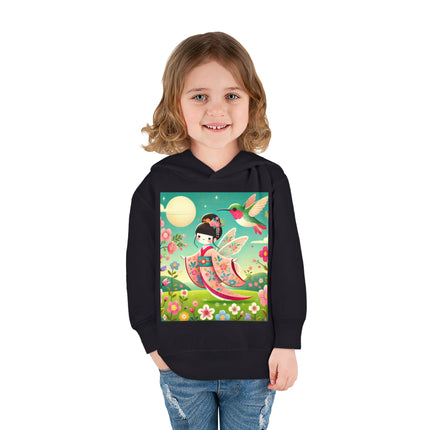 Geisha Fairy and the Hummingbird Blossom Toddler Pullover Fleece Hoodie