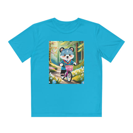 Furry Cyclist Youth Competitor Tee – Woodland Adventure & Playful Charm