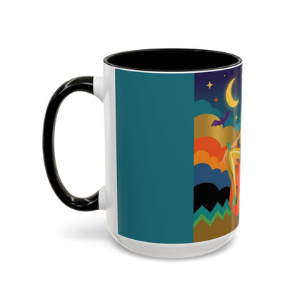 🌙🎃 The Witch Of Crescent Moon Pumpkin Colorful Mug – Colorful Halloween Charm