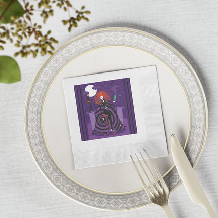 Mystic Elegance White Coined Napkins
