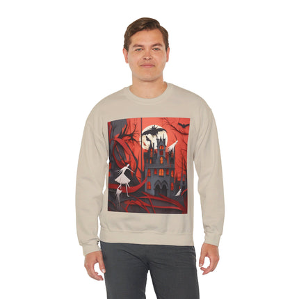 Halloween Night Scene Unisex Heavy Blend™ Crewneck Sweatshirt