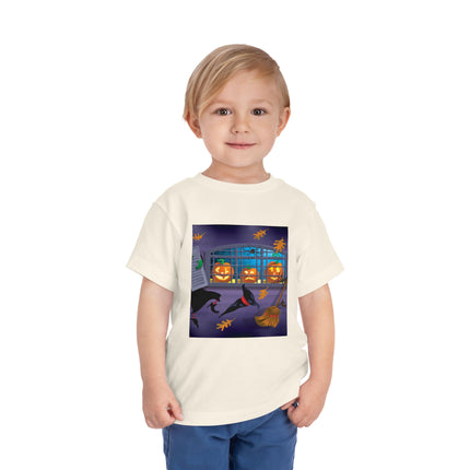 Whimsical Halloween Mischief Toddler Short Sleeve Tee