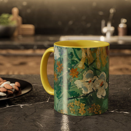 Flowers by August Babberger Colorful Mugs (11oz, 15oz)