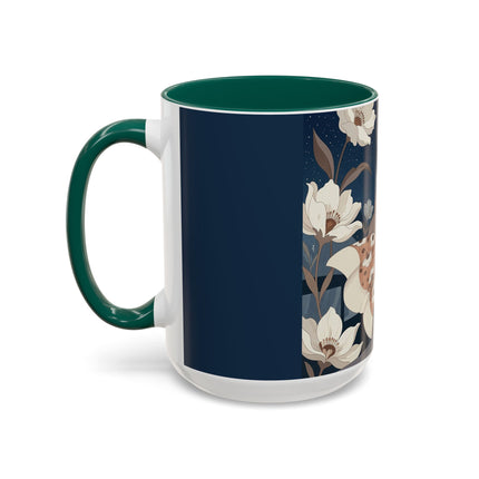 🌸✨ The Midnight Magnolia Masquerade Colorful Mug – Art Deco Nocturne