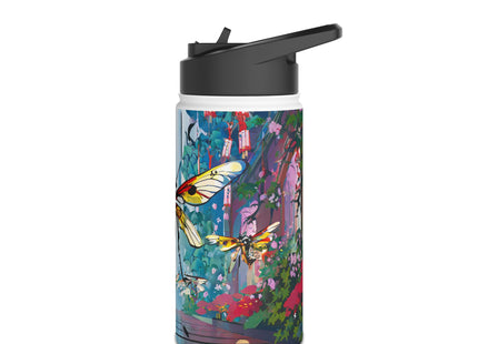Neon Swarm Stainless Steel Water Bottle