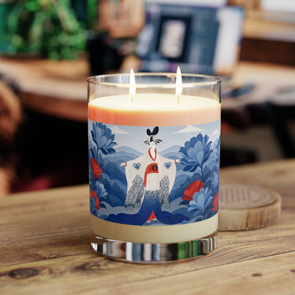 🌸🎎 The Lady Of The Imperial Blue Garden Scented Candle – Art Deco Japanese Floral Elegance