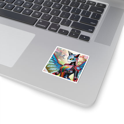 Cyberpunk Chic Kiss-Cut Stickers (4 Sizes)