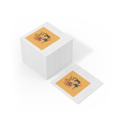 The Bewitching Ride White Coined Napkins