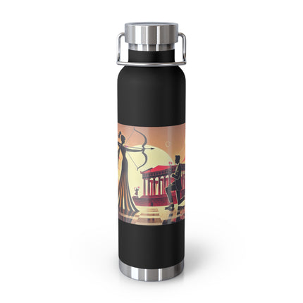Art Deco Valentine's Romance Copper Vacuum Insulated Bottle, 22oz