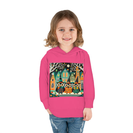 Night of the Trick-or-Treating Owlets Toddler Pullover Fleece Hoodie
