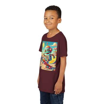 Skate Park Robot Youth Short Sleeve Tee