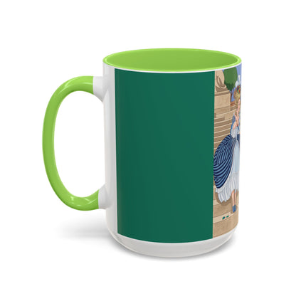 The Peacock's Admiration Colorful Mug (11oz, 15oz) – Rococo Elegance, Peacock Beauty & Garden Charm