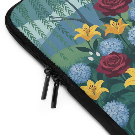 🌹🌿 The Lady Of The Willow Garden Laptop Sleeve – Art Deco Floral Elegance