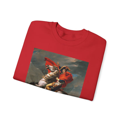Napoleon Crossing the Alps by Jacques-Louis David Heavy Blend™ Crewneck Sweatshirt