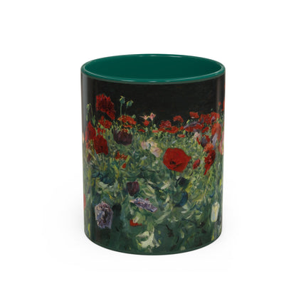 A Study of Poppies for Carnation, Lily, Lily, Rose by John Singer Sargent Colorful Mugs (11oz, 15oz)