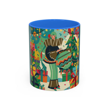 🎄✨ The Lady Of The Christmas Ornament Colorful Mug – Art Deco Holiday Fantasy