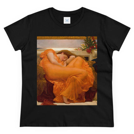 Flaming June by Frederic Leighton Women's Midweight Cotton Tee