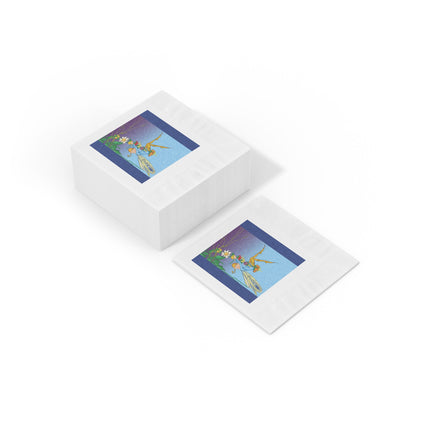 A Fairy's Delight White Coined Napkins