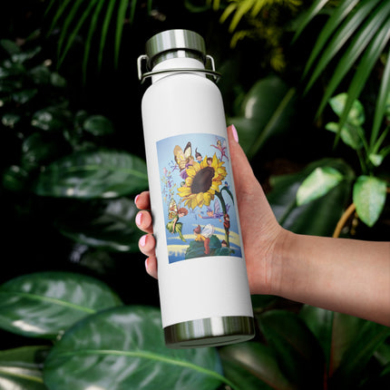 Sunflower Fairies by Margaret Tarrant Copper Vacuum Insulated Bottle, 22 oz