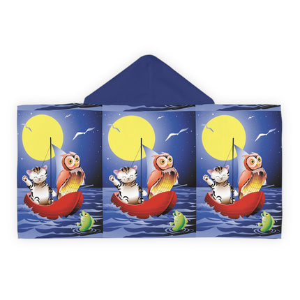 Embarking on a Moonlit Journey Youth Hooded Towel