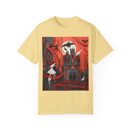 Halloween Night Scene Unisex Garment-Dyed T-shirt