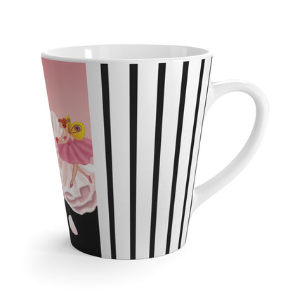 Pierrot & Fairies Dressed in Pink by Sofia Chiostri Latte Mug