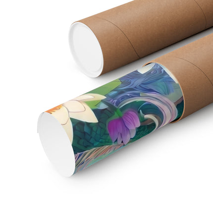 🐉🪷 Fairy of the Koi Pond Matte Vertical Poster – Tranquil Magic & Dragon Grace