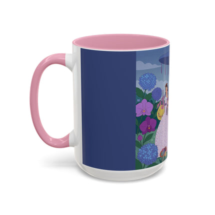 The Lady Of The Garden Tea Party Colorful Mugs – Art Deco Floral Elegance