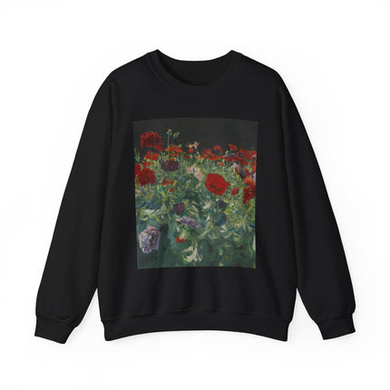 Poppies (A Study of Poppies for Carnation, Lily, Lily, Rose) by John Singer Sargent Heavy Blend™ Crewneck Sweatshirt