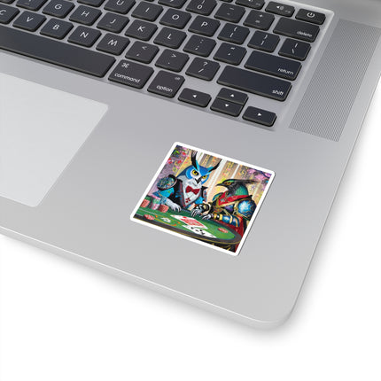 Cyberpunk Owl & Raven Kiss-Cut Stickers (4 Sizes)