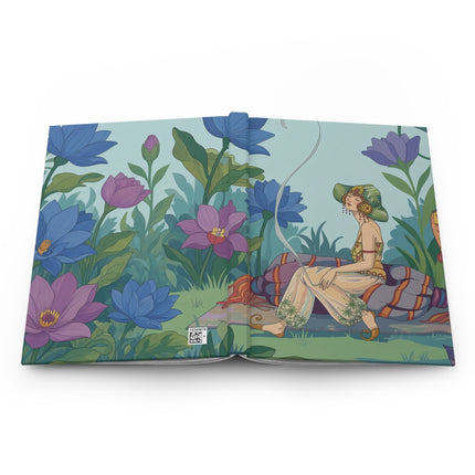 🌿✨ The Lady Of The Incense Garden Hardcover Journal – Art Deco Fashion Illustration