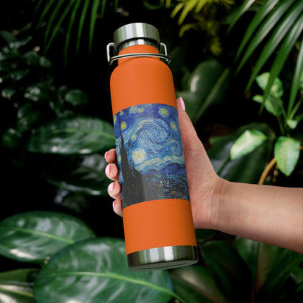 The Starry Night by Vincent Van Gogh Copper Vacuum Insulated Bottle, 22oz