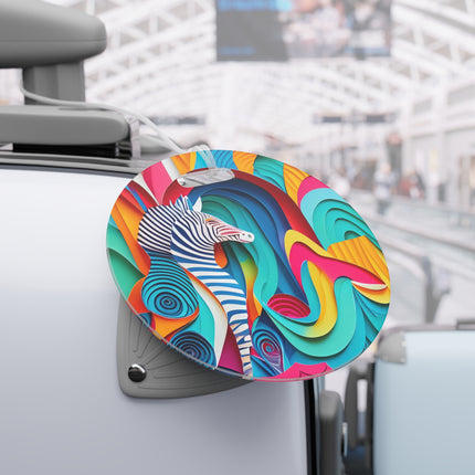 Surfing Zebra Luggage Tags