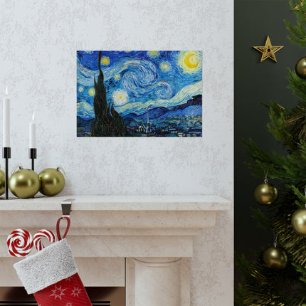 The Starry Night by Vincent Van Gogh Matte Horizontal Posters