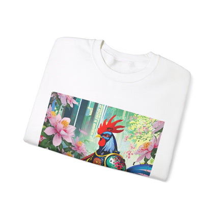 Cyberpunk Rooster Unisex Heavy Blend™ Crewneck Sweatshirt