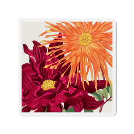 Dahlia Flower by Tanigami Kônan Die-Cut Magnets (5 Sizes)